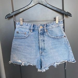 Zara High Waist Denim Short